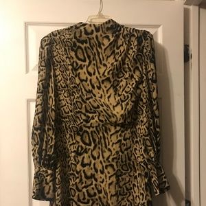 Express Leopard Print Mini Dress